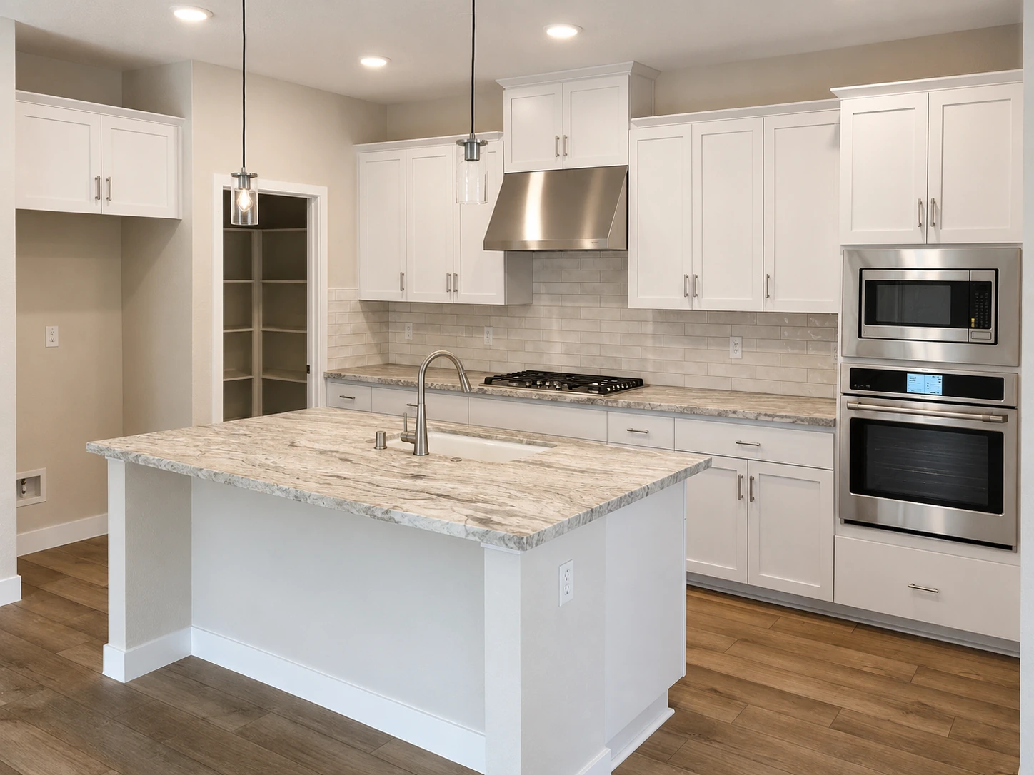 Essential kitchen countertop and backsplash package by Domus Surfaces