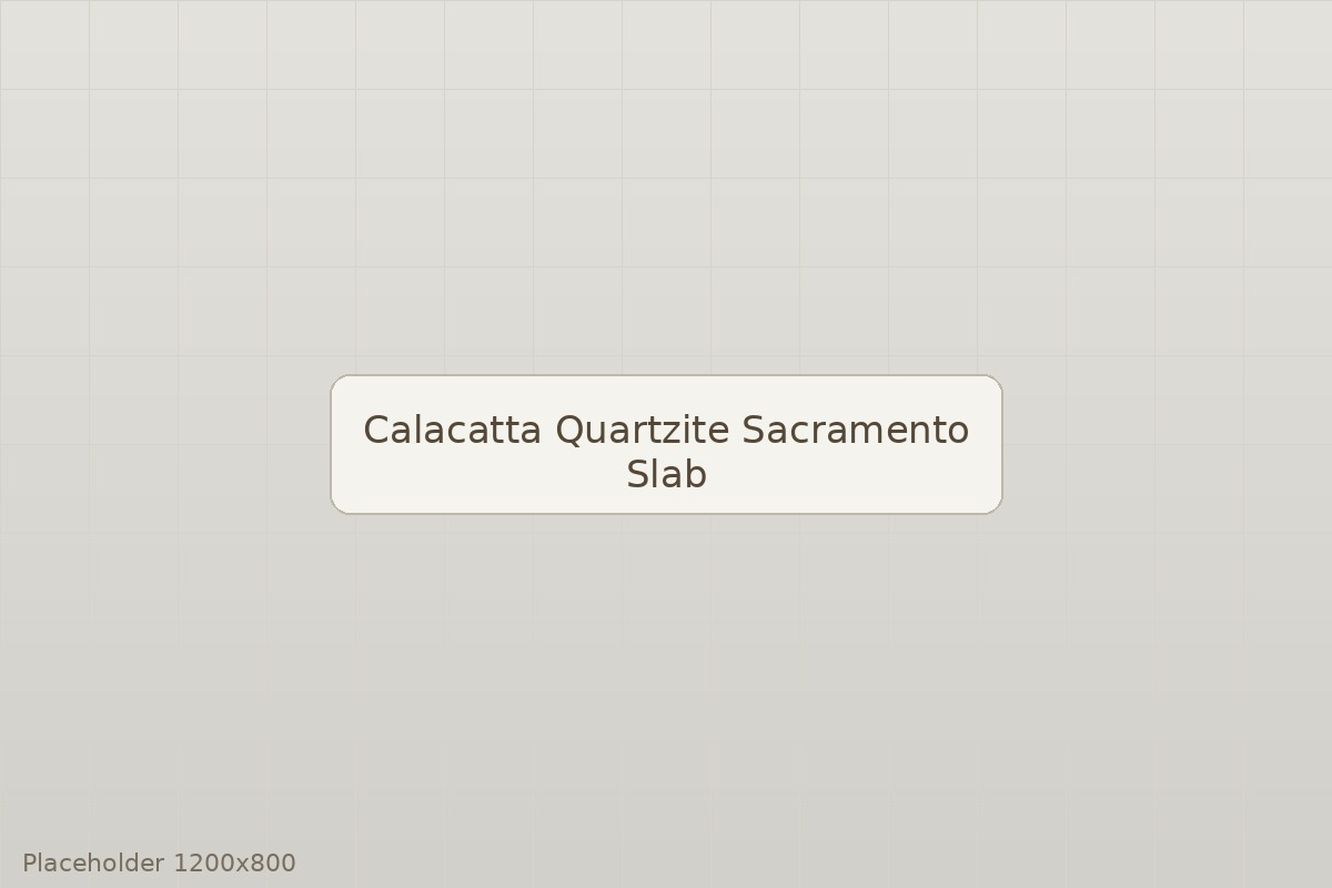 Calacatta quartzite slab with white background and soft gray veining
