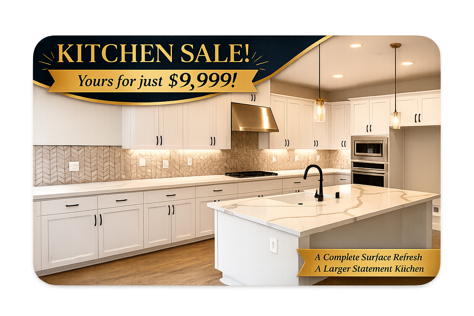 Signature Kitchen promotional package from Domus Surfaces for $9,999